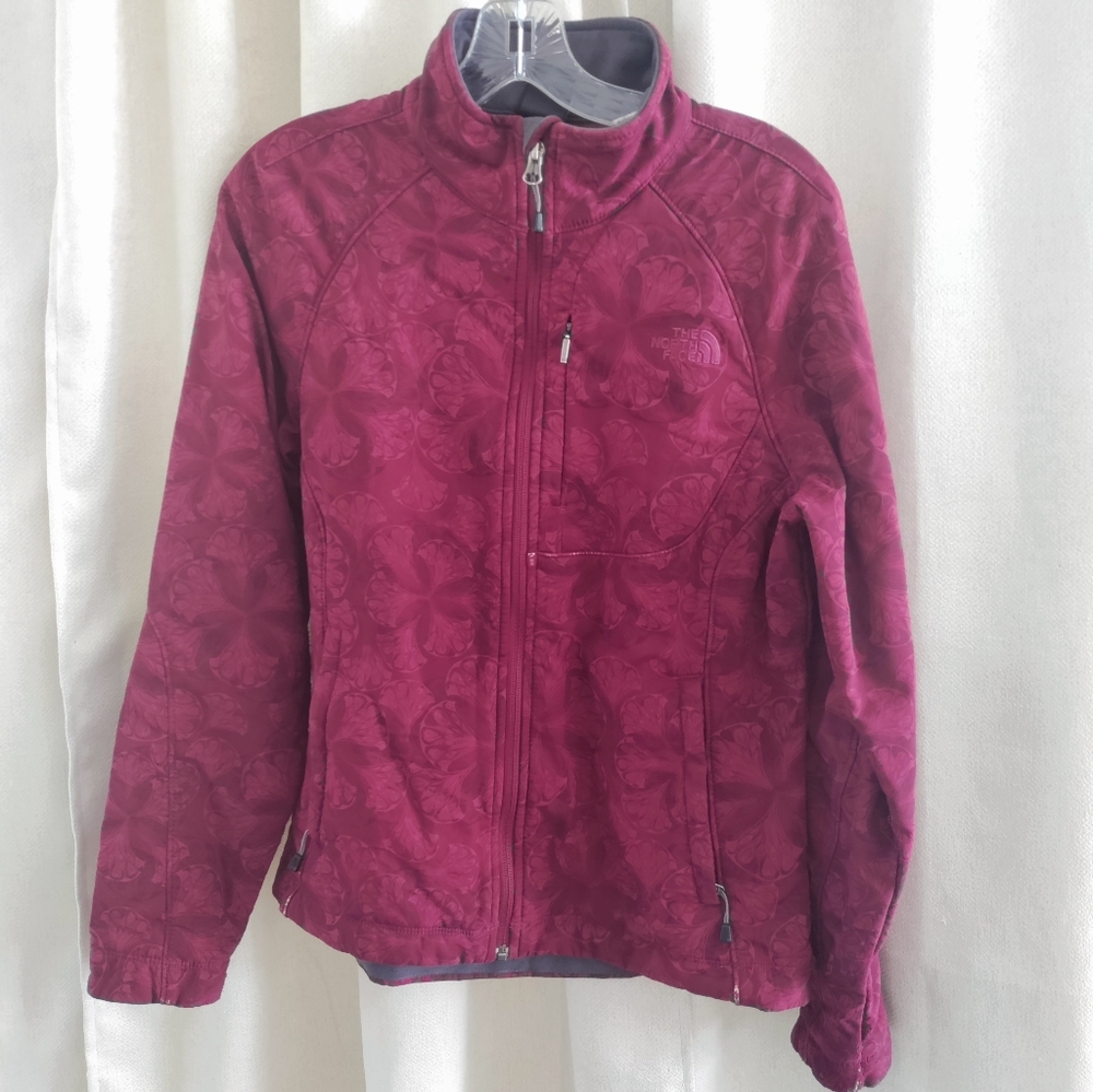 The North Face TNF APEX Fleece Lined Softshell Jacket Burgundy Size M